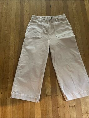 Boden Wide-Leg Crop Pants in Light Pink